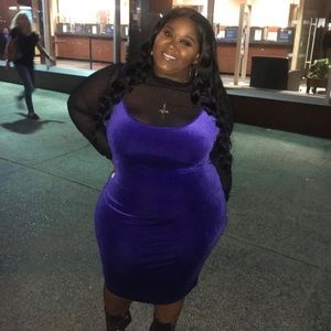 Forever 21 Velvet midi dress. Black insert not included.